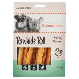 Companion Rawhide Roll Tvinnade Tuggstänger med Kyckling 80g